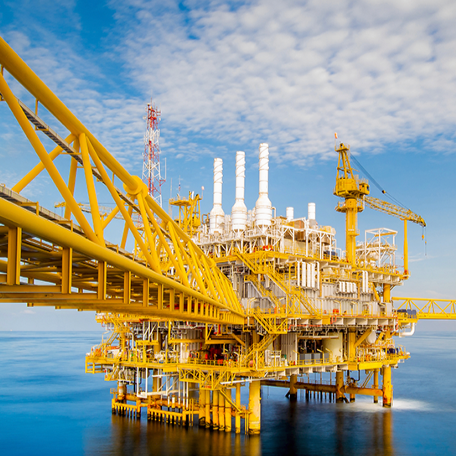 Oil refinery and energy infrastructure at offshore